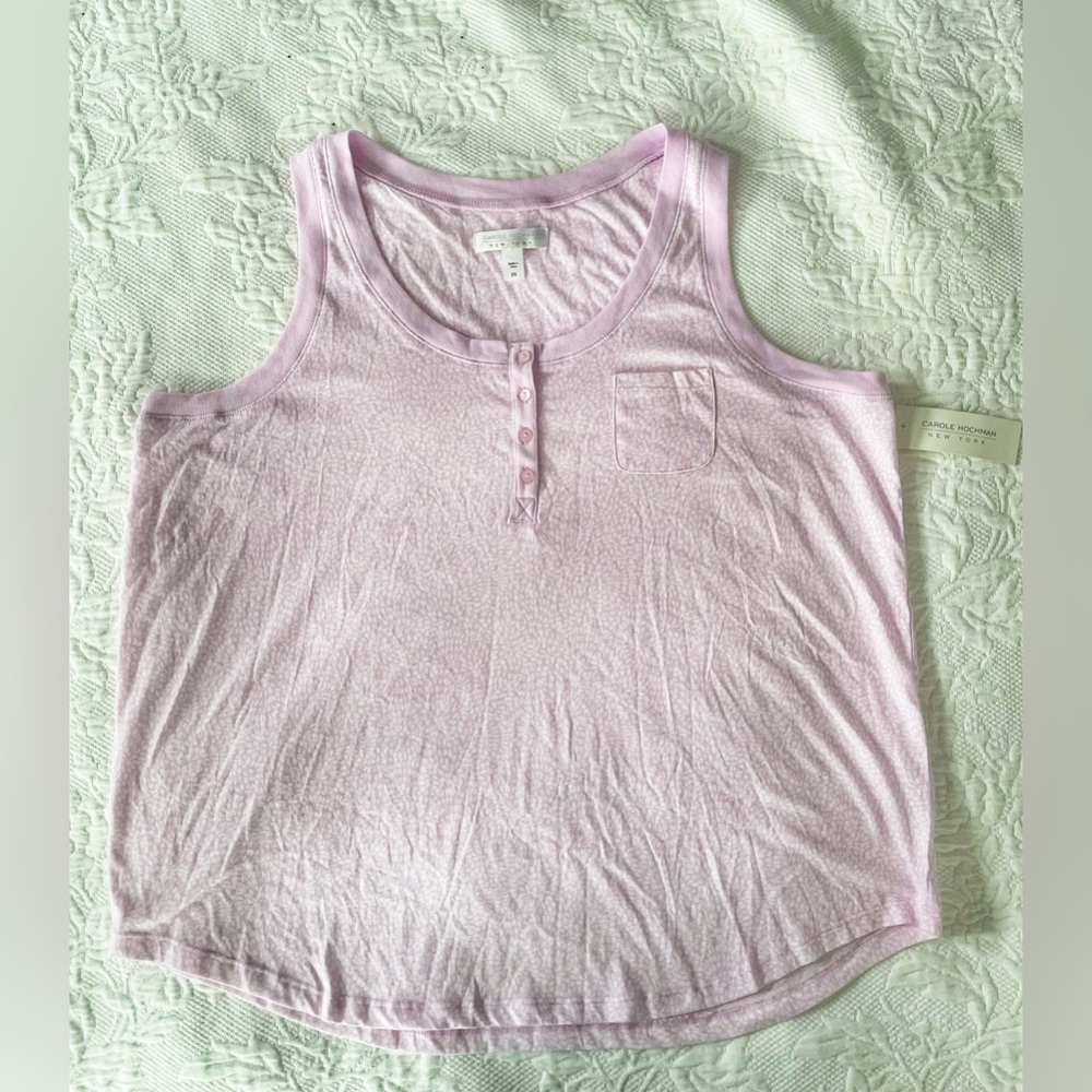 NWT CAROLE HOCKMAN New York Pink Sleeveless PJ Night Shirt Size 2X $52